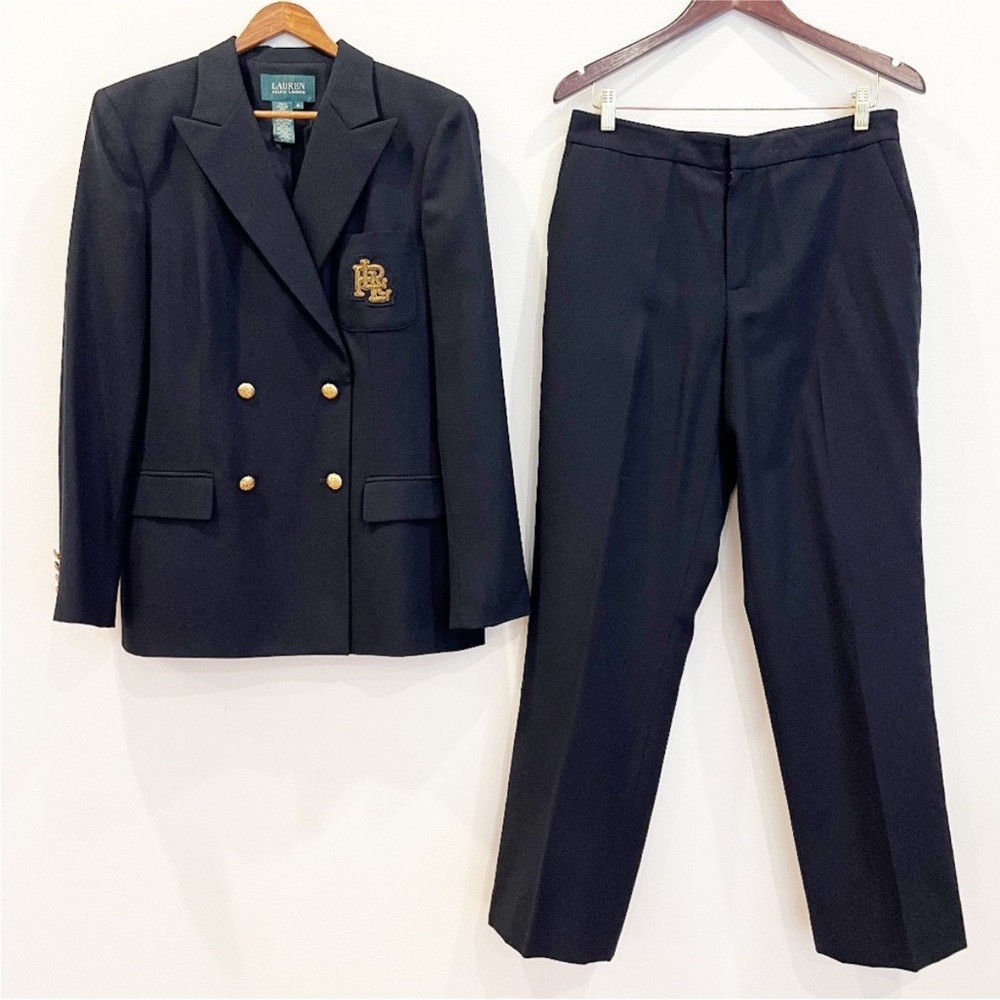 Vintage Lauren Ralph Lauren | 2-Piece Womens Wool  Double Breasted Blazer Pant